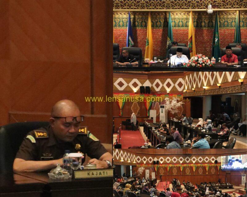 Koordinator Bidang Intelijen Kejaksaan Tinggi Riau Saat Hadiri Rapat Paripurna DPRD Provinsi Riau