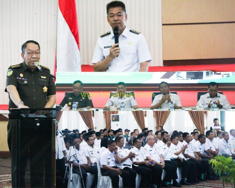 Asisten Intelijen Kejaksaan Tinggi Riau Raharjo Budi Kisnanto, S.H., M.H Saat Jadi Narasumber dalam Kegiatan Penerangan Hukum di Gedung Serba Guna, Bagansiapiapi, Kabupaten Rokan Hilir, Rabu (08/02/2023).