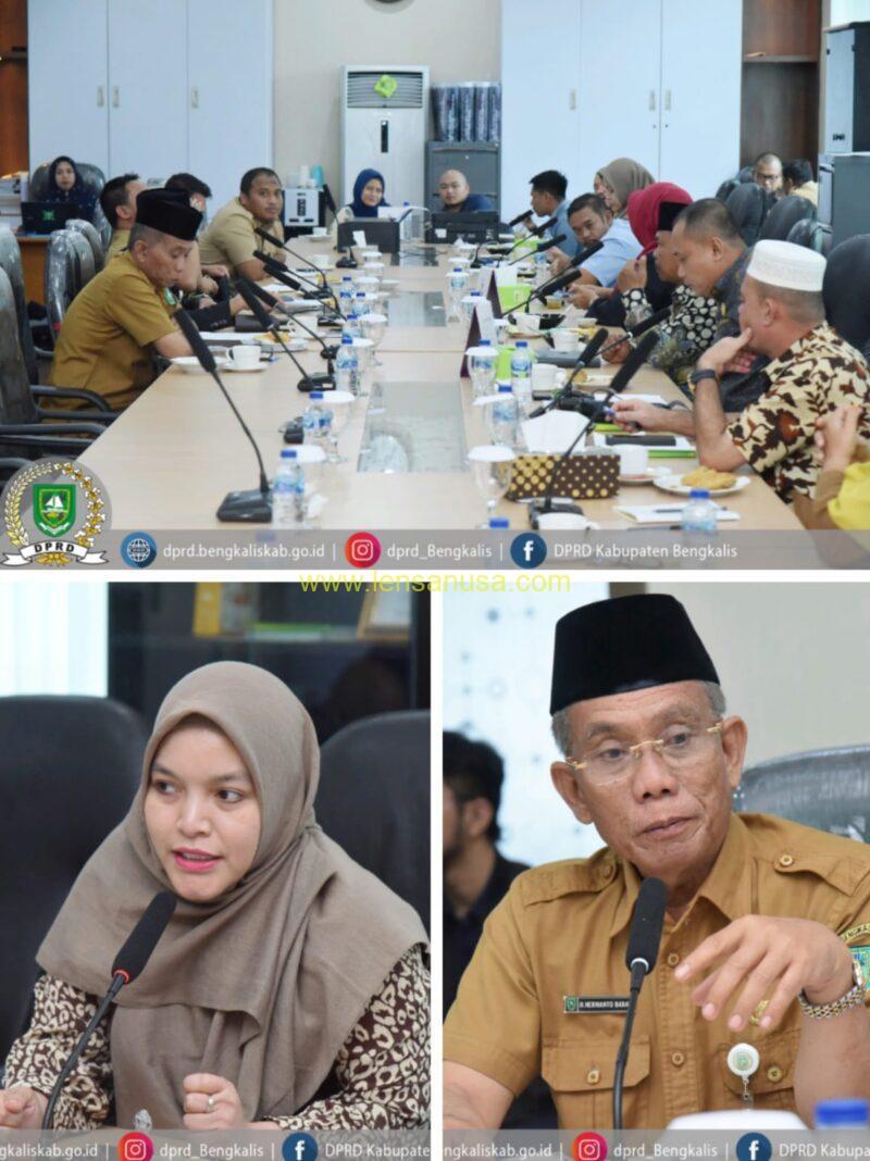 Komisi I DPRD Kabupaten Bengkalis menggelar rapat bersama Dinas Pemberdayaan Masyarakat dan Desa