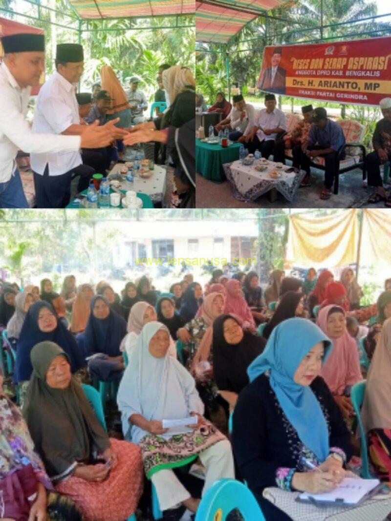 DRS H. Arianto, M.P., Anggota DPRD Kabupaten Bengkalis Saat Reses Mempererat Tali Silaturahmi Menyalurkan Aspirasi Masyarakat Desa Perapat Tunggal