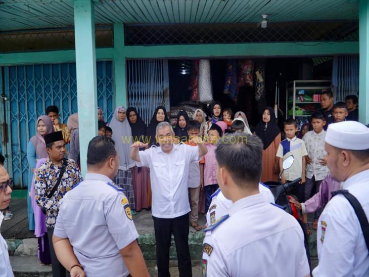 Pj Bupati Kampar Tinjau Langsung Kondisi Rakit Penyebarangan Alam Panjang-Padang Mutung