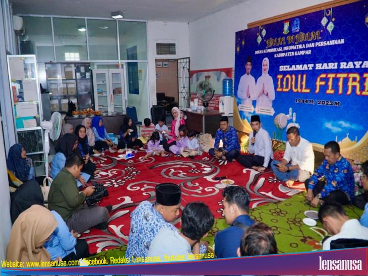 Kominfo Dan Persandian Kampar Halal Bihalal Dengan ASN/THL, Insan Pers Dan Pensiunan Kominfo.