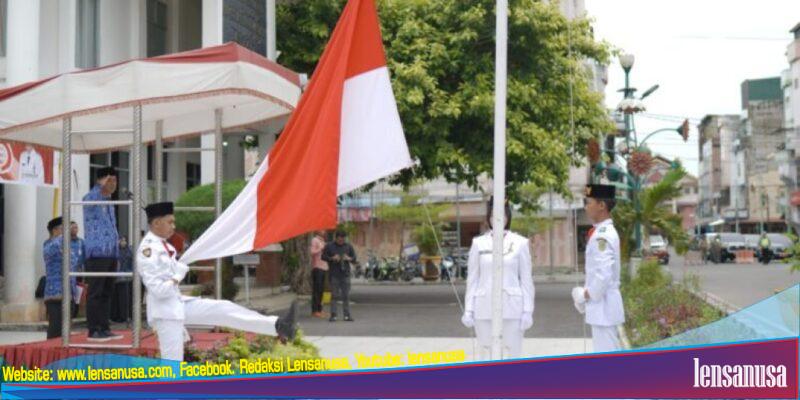 Upacara Peringatan Hari Kebangkitan Nasional (Harkitnas) ke-115 tahun 2023 di depan Kantor BPKAD, Jalan Merdeka, Bagansiapiapi, Selasa (23/5/2023).