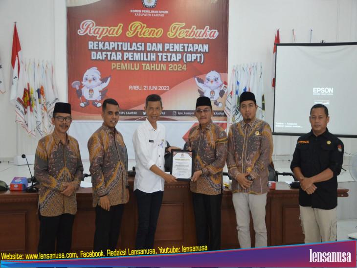KPU Kampar Lakukan Rapat Pleno Terbuka Akhir DPT Pemilu Tahun 2024