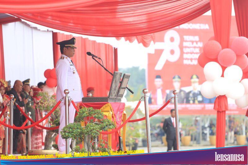 Pj Wali Kota Pekanbaru Muflihun, Menjadi Pembina Upacara Bendera Merah Putih.