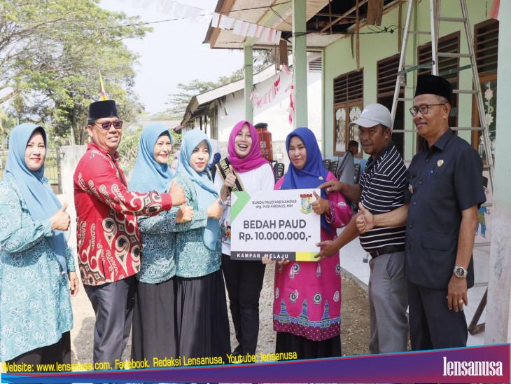 Bedah PAUD Kabuoaten Kampar Berikan Bantuan Bedah Paud Ke TK. Makarti Mukti Tama Kec Kampar Kiri Hilir.