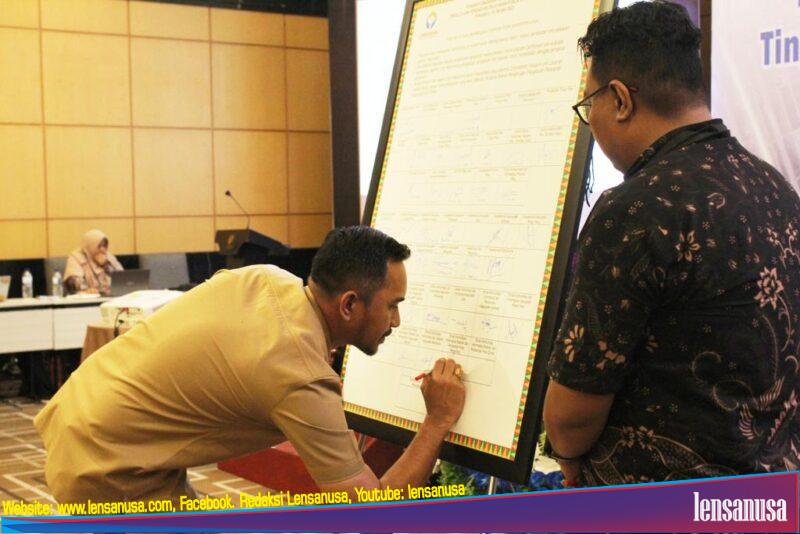 Kepala Diskominfotiksan Kota Pekanbaru, Raja Hendra Saputra Menandatangani Komitmen Dan Melakukan Kerjasama Dengan Ombudsman RI.