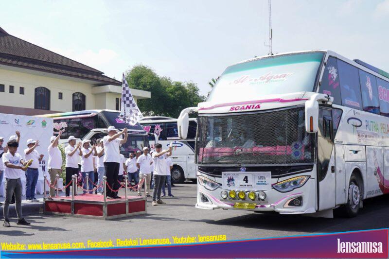 Mudik Gratis BUMN PTPN IV PalmCo Regional 1 Berangkatkan 500 Pemudik ke Tujuh Kota di Sumatra