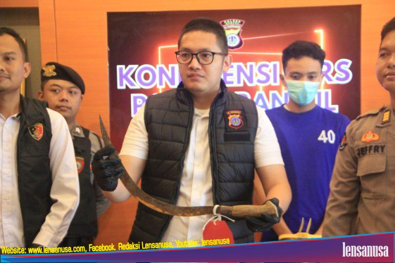 Polres Bantul gelar konferensi pers penangkapan pelaku duel maut ,tewaskan 1 pelajar.