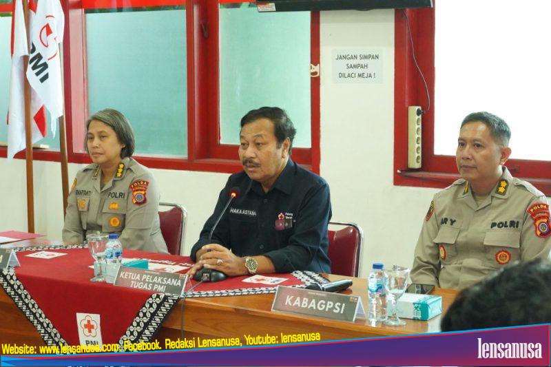 Ketua PMI kota Yogyakarta Irjend Pol (Purn) Haka Hastana 