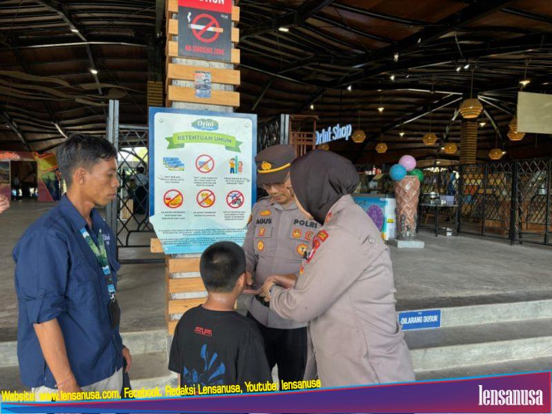 Kapolres Gunungkidul Sambangi Wisatawan sampaikan pesan khamtibmas.