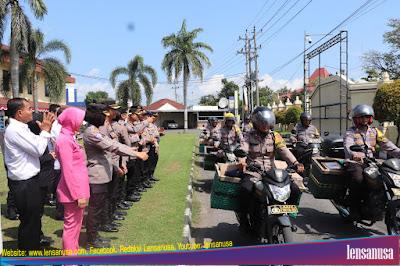 Kapolres Bantul melepas tim distribusi bansos dalam rangka hari Bhayangkara ke 79