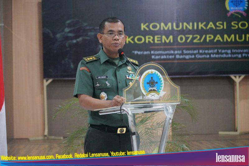 Kasiter Kasrem 072/Pamungkas Letkol Inf Andi Sinrang (Foto.Penrem 072/PMK)