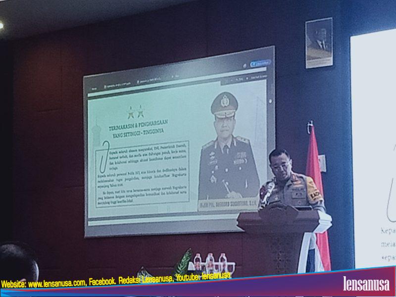 Kapolda DIY Irjend Pol Anggoro Sukartono memaparkan laporan kinerja akhir tahun 2025.
