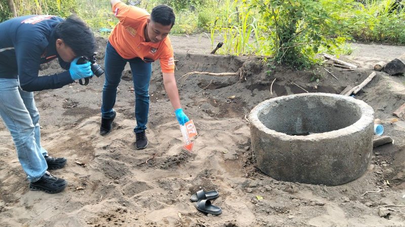 Inafis polres Bantul melakukan olah TKP ( Foto/Dok.Humaspolres)