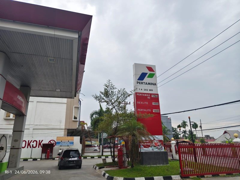 SPBU nomor 14.262.660 Pekanbaru, lokasi insiden operator SPBU arogan vs pelanggan